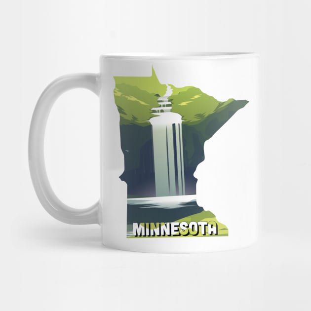 Minnesota state design / Minnesota lover / Minnesota gift idea / Minnesota butter gift /Minnesota lakes home state by Anodyle